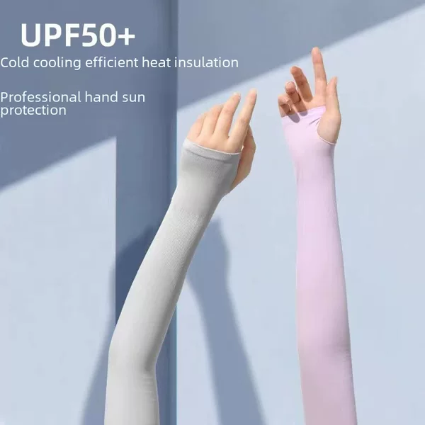 Ice Sleeves Sun Protection Sleeves for Men and Women, Ice Silk Sleeves for Outdoor Cycling, Uv Protection Sports Arm Guards, Ice Sleeves with Custom Logo