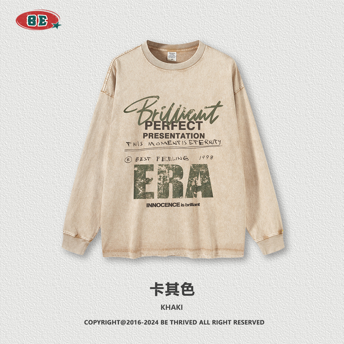 Be customizado| 2025 otoño y invierno marcas de moda estadounidenses digitales de impresión directa de inyección de manga larga camiseta de comercio exterior personalizada transfronteriza