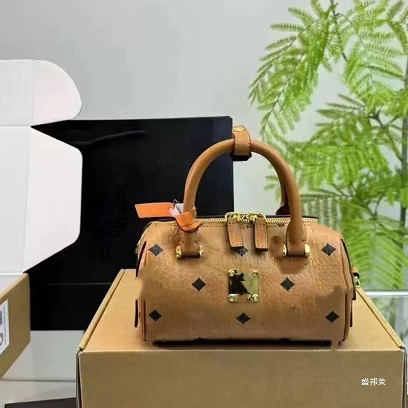 M Brand C Genuine Leather Lv Women's Tote Bag Large Capacity Fashion Versatile Commuter Versatile Single Shoulder Boston Pillow Bag