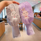 Gray cute rabbit + sweet purple rabbit 2 pairs
