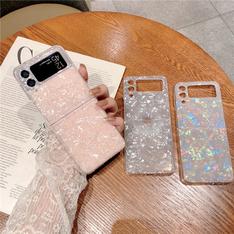 Suitable for Samsung Galaxy Zflip 50% off Stacked Screen Mobile Phone Case Shell Pattern Ins Laser Flip Zflip7 Colorful