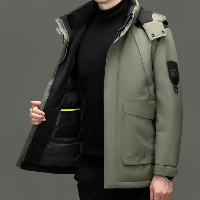 Fashionable winter solid travel velvet down jacket for leisure
