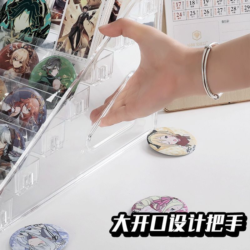 バー展示棚階段式立牌谷子アニメ周辺バッジ棚透明多層デスクトップ収納棚|undefined