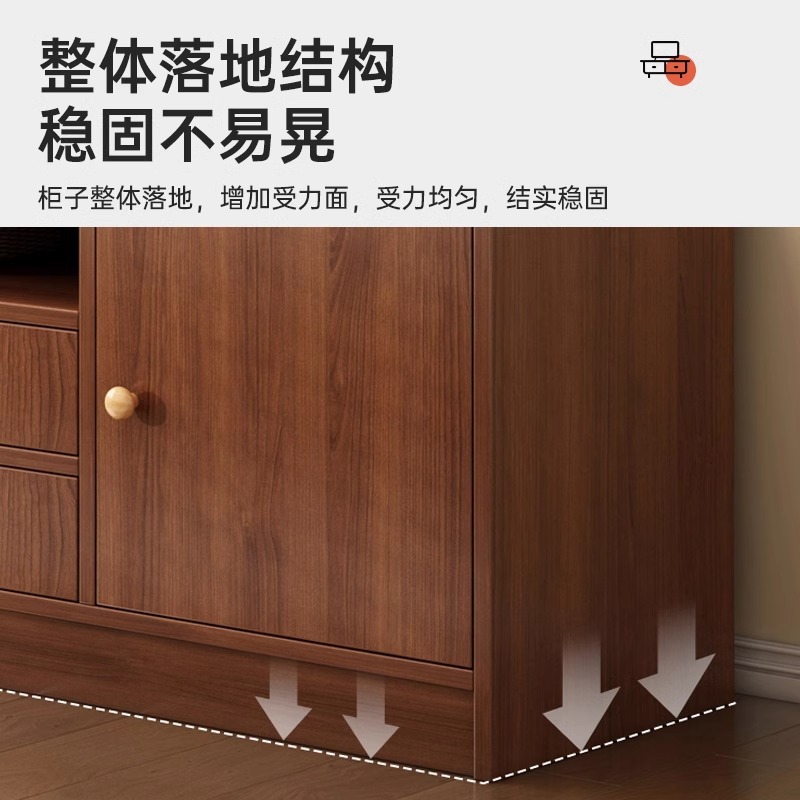 Gabinete de televisión sala de estar doméstica 2025 nuevo tipo de piso pequeño almacenamiento almacenamiento en un dormitorio gabinete de televisión de alta calidad