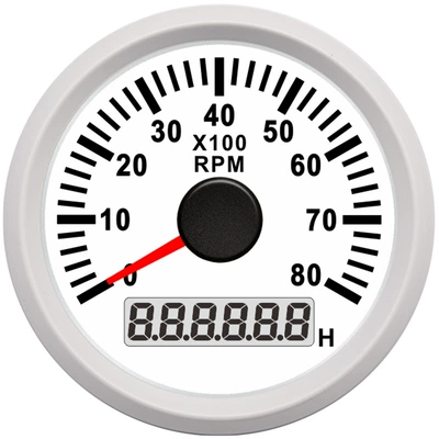 Modified Vehicles and Boats, automobile instrument - white-frame-white-background-0-8000rpm