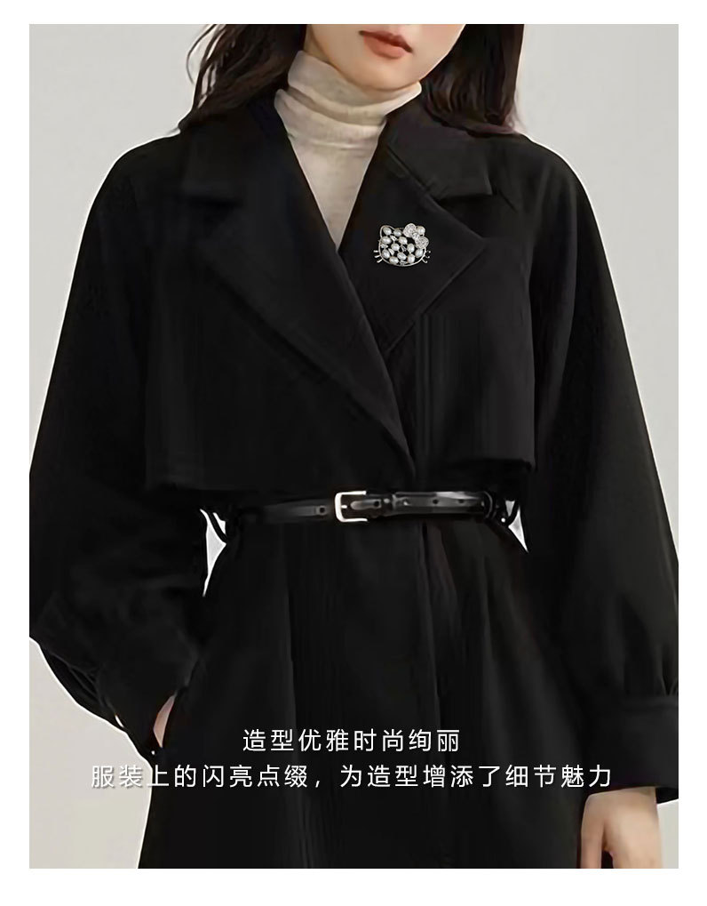 新款韩版迷你可爱猫咪胸针天然淡水珍珠动物胸花小众高