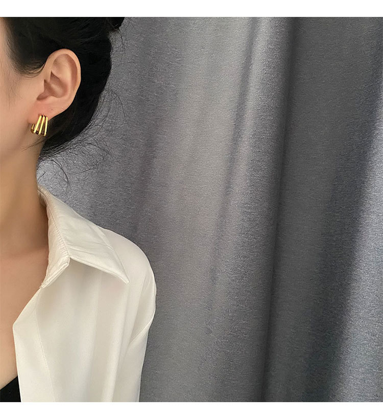 Simple Style Geometric Titanium Steel Irregular Plating Earrings 1 Pair