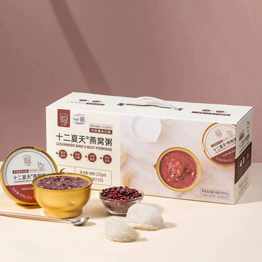 Двенадцать летних птичьего гнезда каша, молоко, черный рис, густое кокосовое молоко, овсяное питание