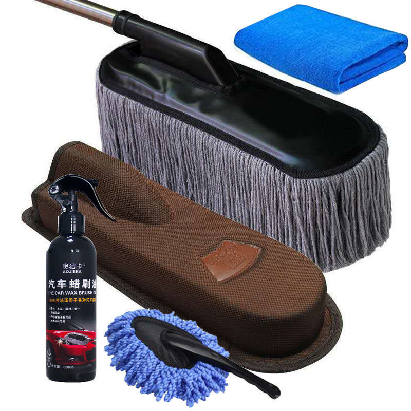 업그레이드된 왁스 브러시 + 천 상자 포장 + 왁스 오일 + 수건 + 작은 브러시✓✓