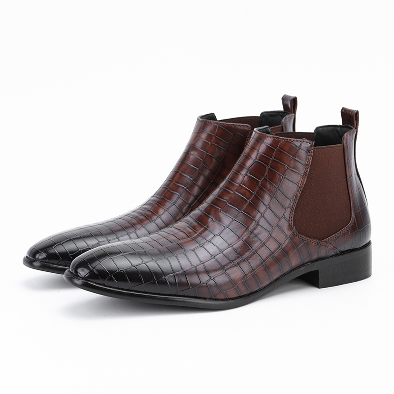Stivali da uomo Scarpe da uomo con testa quadrata piccola tutti gli stivaletti da uomo alla moda_voghion.com