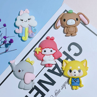 DIY resin cream glue cute cartoon elephant Fox mobile phone shell hairpin headdress shoe accessories material wholesale
