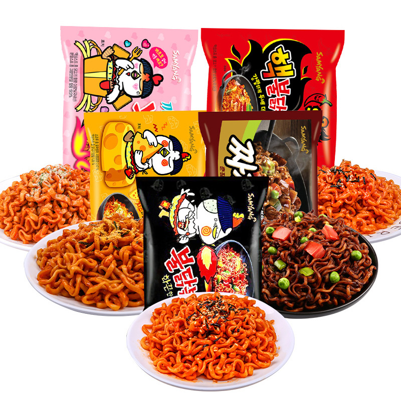 Korean imported instant noodles Samyang Extra Hot Chicken Flavor Mixed Noodles 700g Ramen Turkey Flavor instant noodles wholesale