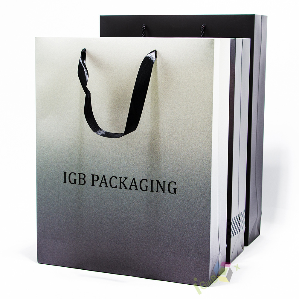 尺寸印花购物袋可重复使用促销礼品袋，带衣物手柄