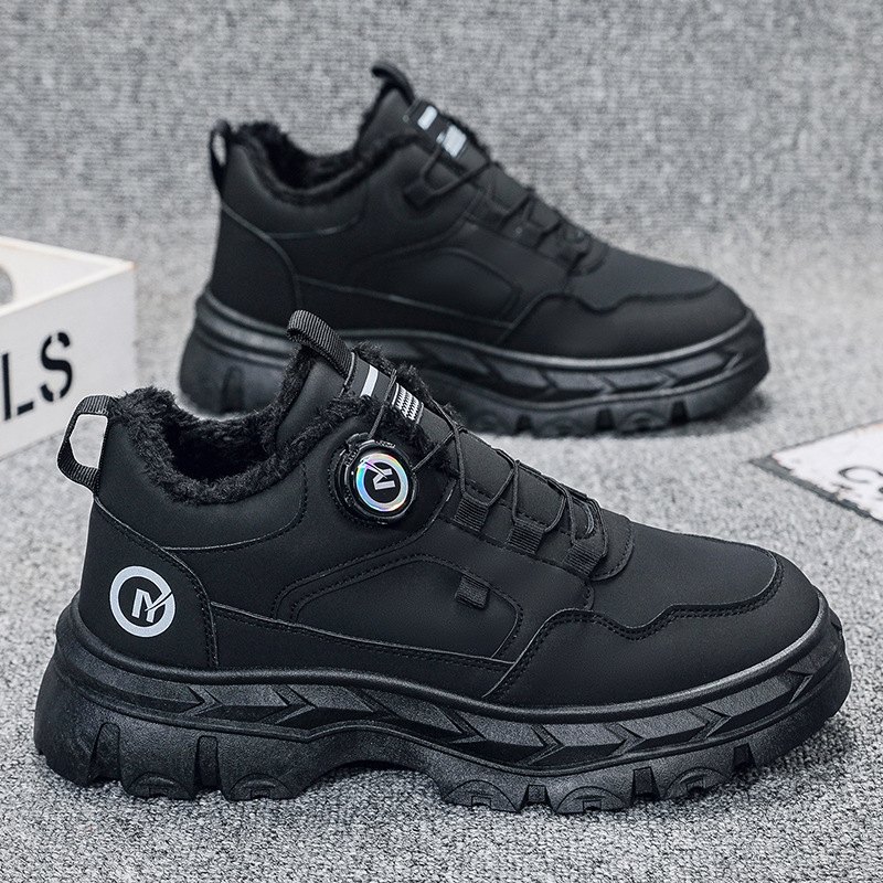 2025 nuevos zapatos de trabajo transpirables para hombres de otoño y invierno zapatos de hombre tendencia universal botas Martin zapatos de suela gruesa para hombres