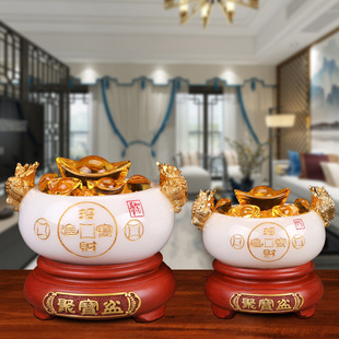 Boutique Money Rolling in Treasure Treasure Bowl Ornaments Feng Shui Bancassurance Opening Gift Crafts