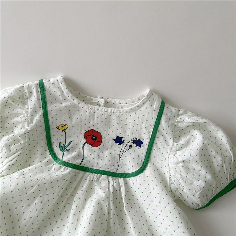 [SMS] vestido blanco de flores para niñas verano coreano vestido de princesa para bebés de verano