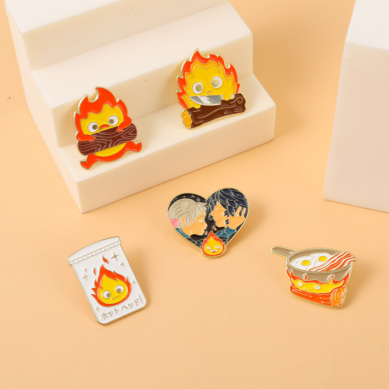 Cartoon Character, Heart Shape Pattern Unisex Gender Plating Design Fashion Pin Cartoon Character Heart Shape Alloy Plating Unisex Brooches