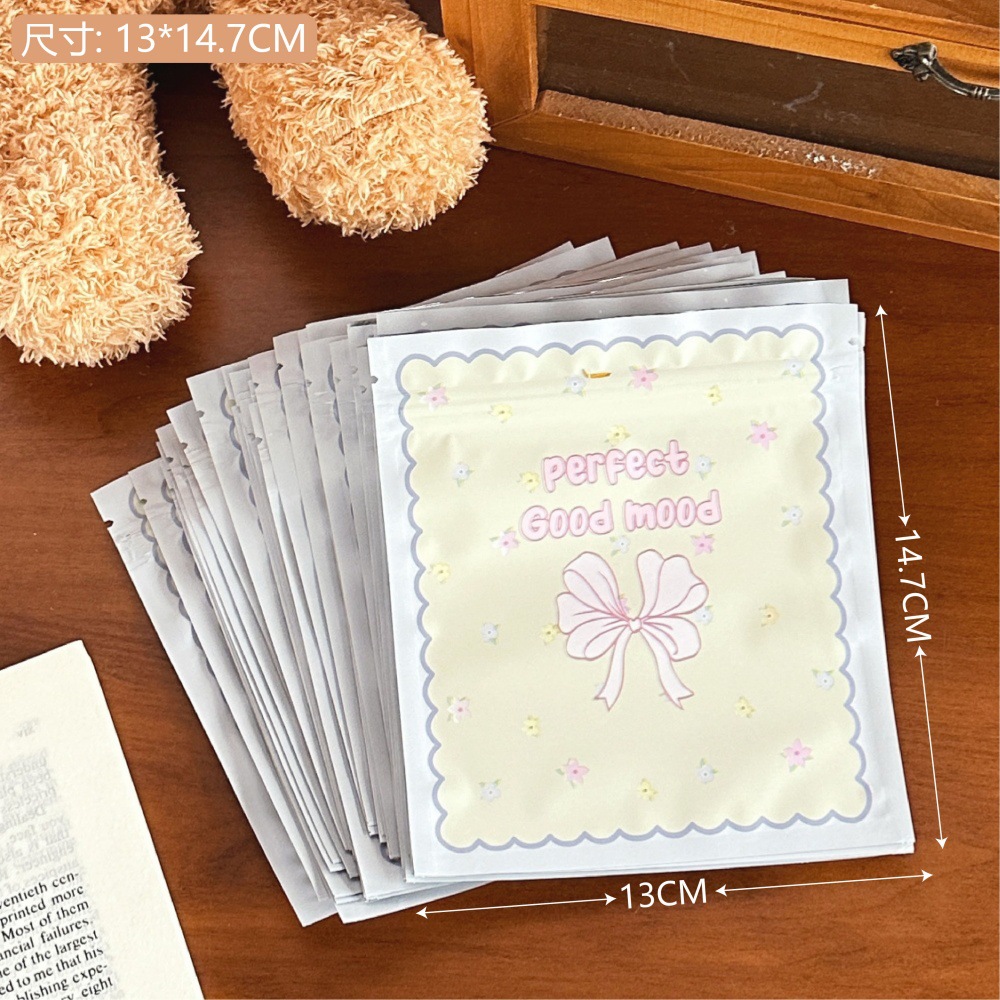 Linda caricatura autosellante bolsa de embalaje niña joyería bolsa sellada bocadillos caramelo oso galleta bolsa de almacenamiento al por mayor