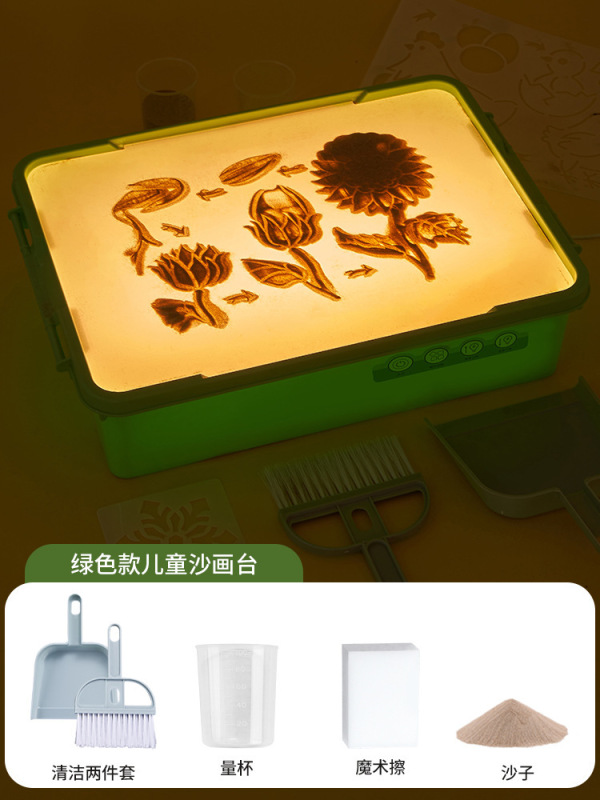 起爆児童diy沙画台創意落書き画板セット益智手作り沙画男少女解凍玩具|undefined