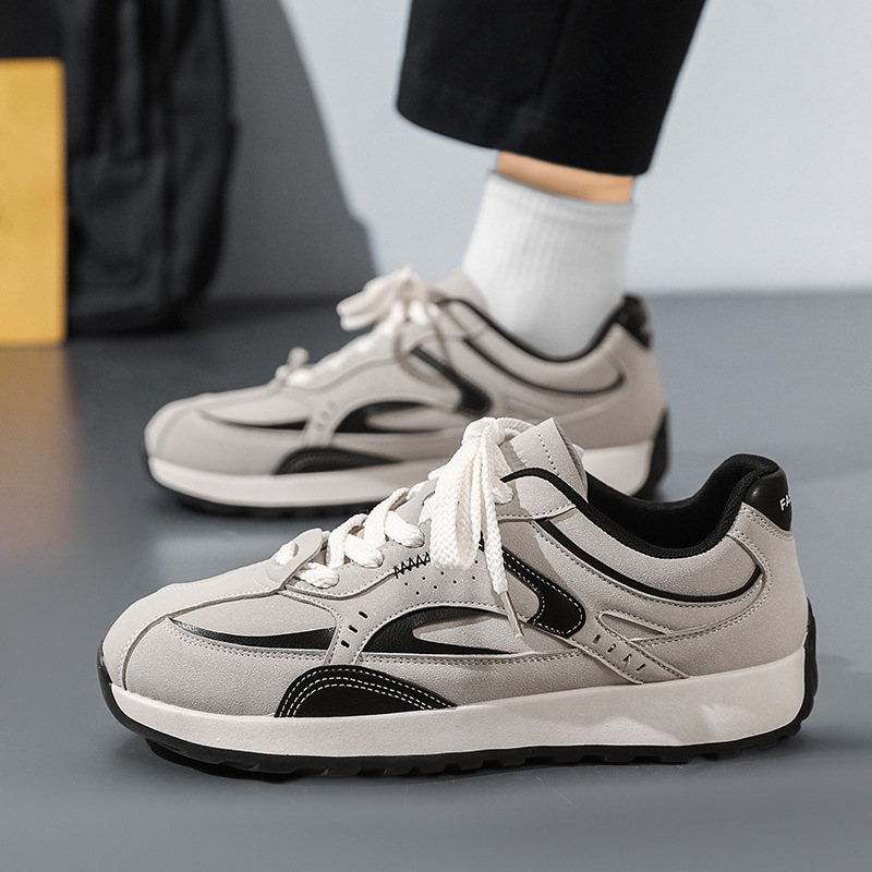 Men's Sneakers 2026 Spring and Autumn New Dad Shoes Men's Sports Running Height-Increasing Wear-Resistant Casual Street Style Trendy Shoes