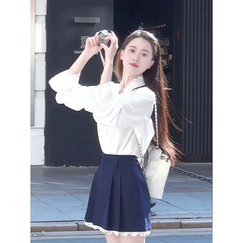 Полный комплект весеннего костюма героини корейского сериала, двухкомпонентный комплект, новая женская одежда весна 2025, модный костюм, чтобы выглядеть моложе