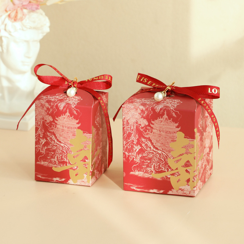 Nueva caja de azúcar de boda caja de azúcar de nicho de alto nivel sensación de boda creativa caja de regalo caja de cartón