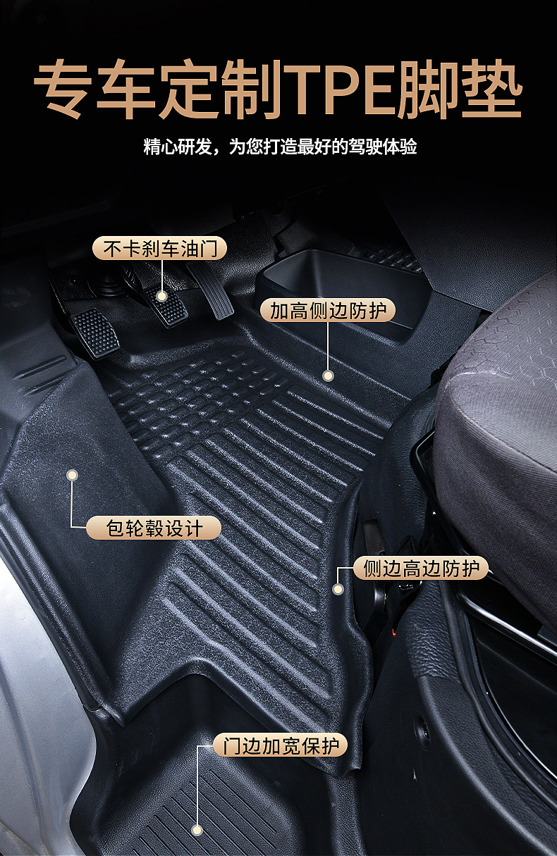 Suitable for Changan Ruixing M60 M80 Em60 Em80 Floor Mats Fully Surrounded by Special Tpe Car Floor Mats for Decoration
