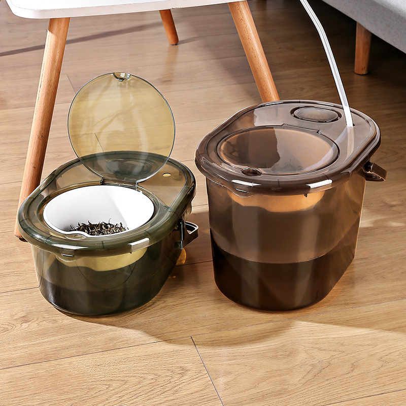 茶桶、茶渣分離濾過排水桶、茶道茶台ゴミ箱、茶道具付属品、排水桶、乾湿分離|undefined