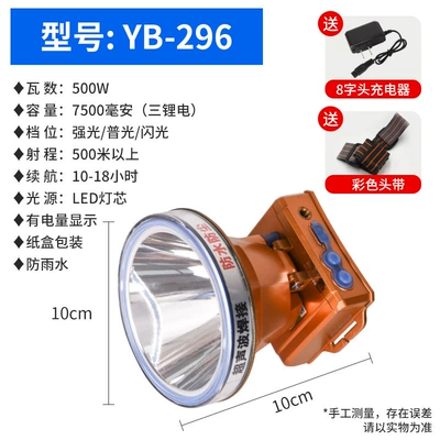 LED mini flashlight UV fənərlər - 696-headlight-three-lithium-batteries-with-strong-light-10h