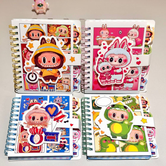 New Bubra A7 Coil Book Cute Cartoon Page-off Notebook Girl's Heart Notepad Notepad Handbook