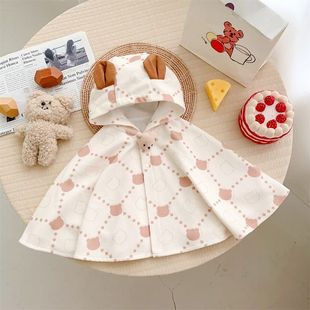 Cape Baby Antique Baby Spring and Autumn Summer Windproof Cape Bear Outfit 0-3 Years Old Newborn Windshield Coat