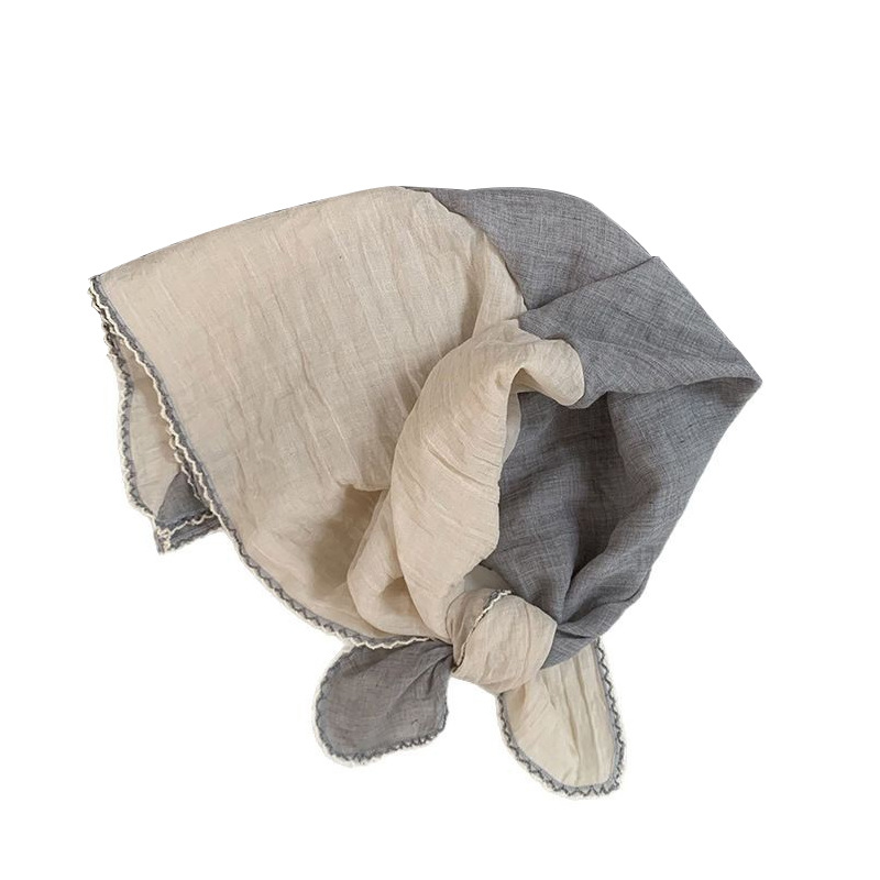 Pañuelo en la cabeza Summer Girl Pastoral Nuevo estilo multifuncional transpirable todo-fósforo Cinturón para el cabello atado francés Pañuelo en la cabeza Toalla de seda al por mayor