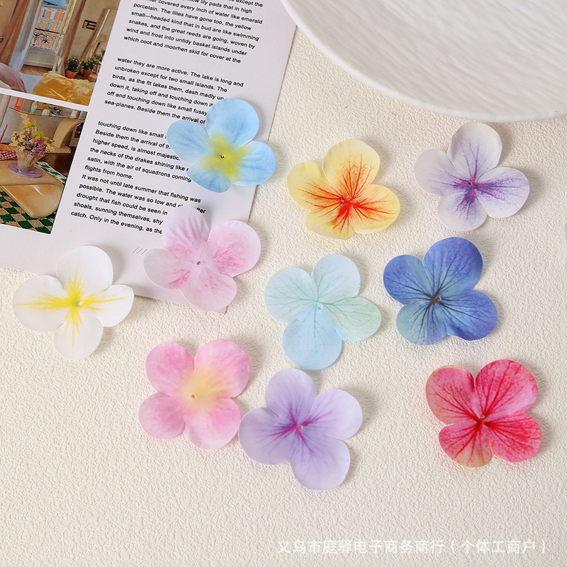 Cross-Border 3D Realistic Hydrangea Flower Pieces, Artificial Flower Petals DIY Hairpin Hair Accessory Wedding Decoration
