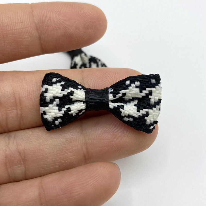千鳥格蝴蝶結 半成品手作diy 髮飾服飾玩具玩偶禮盒包裝 裝飾輔料