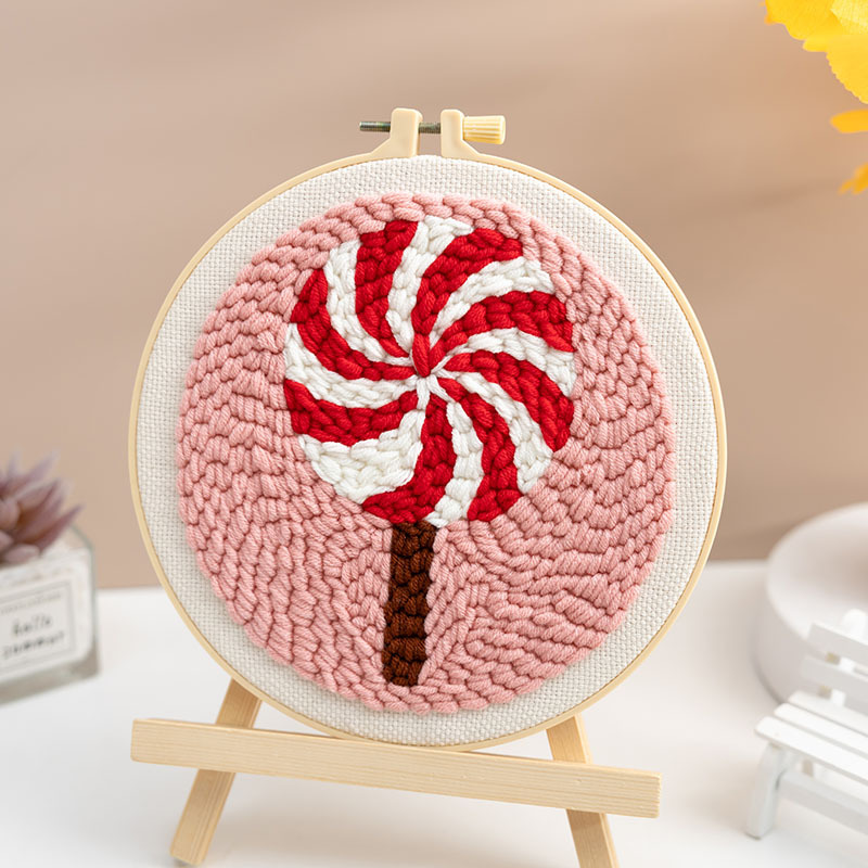 Feliz Navidad 2025 bordado a mano de hilo de lana DIY material paquete de bordado en inglés transfronterizo