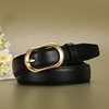 Tide, fashionable belt, universal advanced jeans, black trousers, simple and elegant design, Korean style, high-quality style