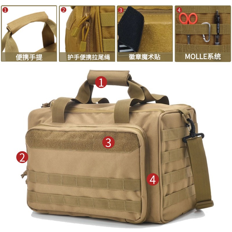 En stock deportes al aire libre camping almacenamiento crossbody bolsa de almacenamiento multifuncional bolsa táctica hombro bolsa de pistola táctica al por mayor