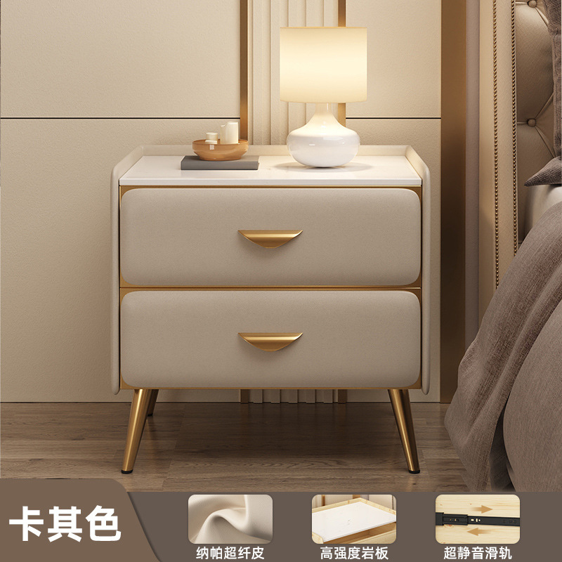 Mesa de cabecera de madera sólida lujosa alta sensación moderna y simple pequeño gabinete de cabecera de cama dormitorio pequeño gabinete de cabecera de cama