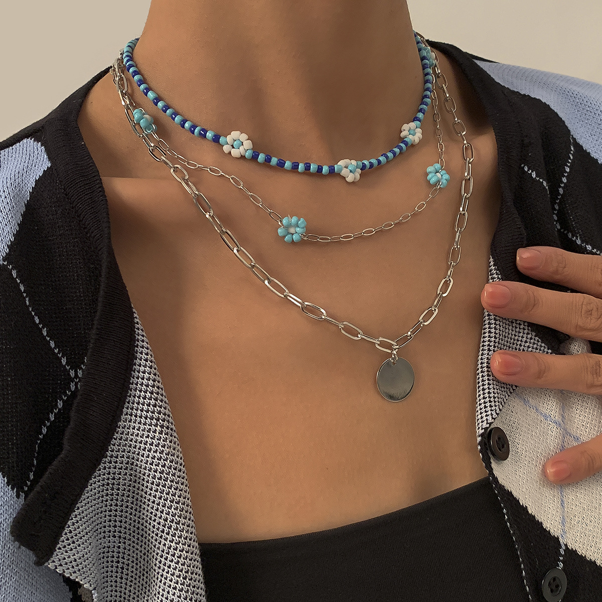 Bohemian Retro Contrast Color Miyuki Beads Tassel Woven Necklace Wholesale Nihaojewelry display picture 30