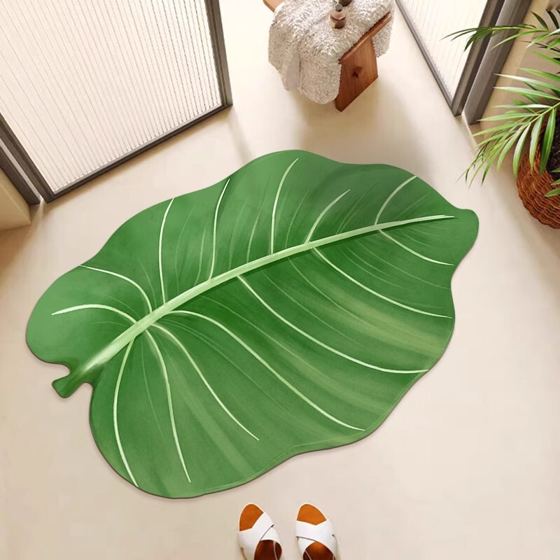 クレヨンしんちゃん浴室吸収性フロアマット浴室トイレドアバナナの葉珪藻泥フロアマットシャワールームフットマット|undefined