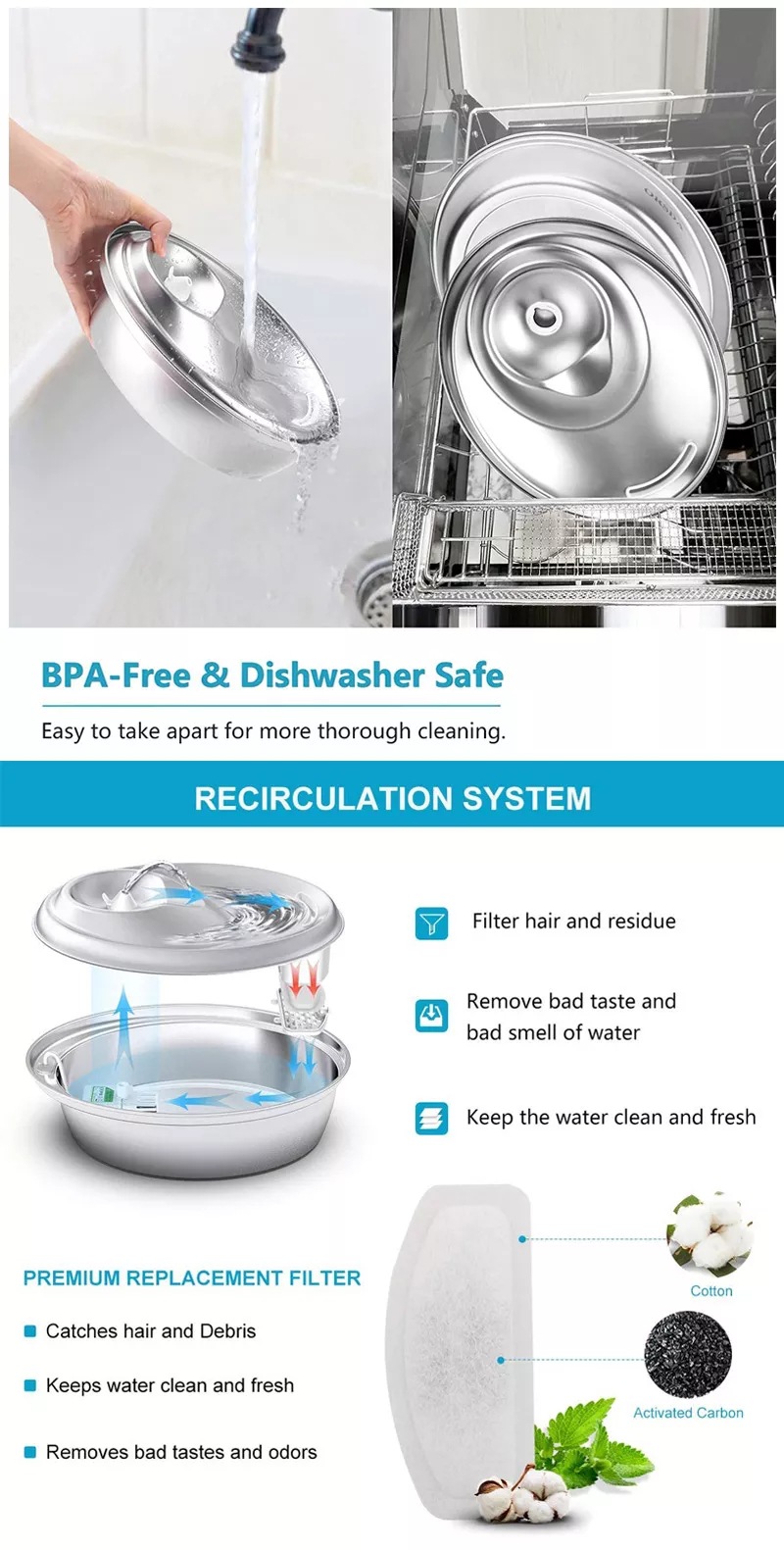 Stainless Steel Pet Water Dispenser Image 4