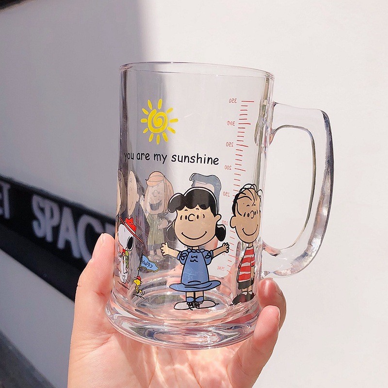 Designer Bear Glass Beer Cup Large Capacity Milk Tea Cup Summer Water Cup Cold Drink Cup Household Glass Cup