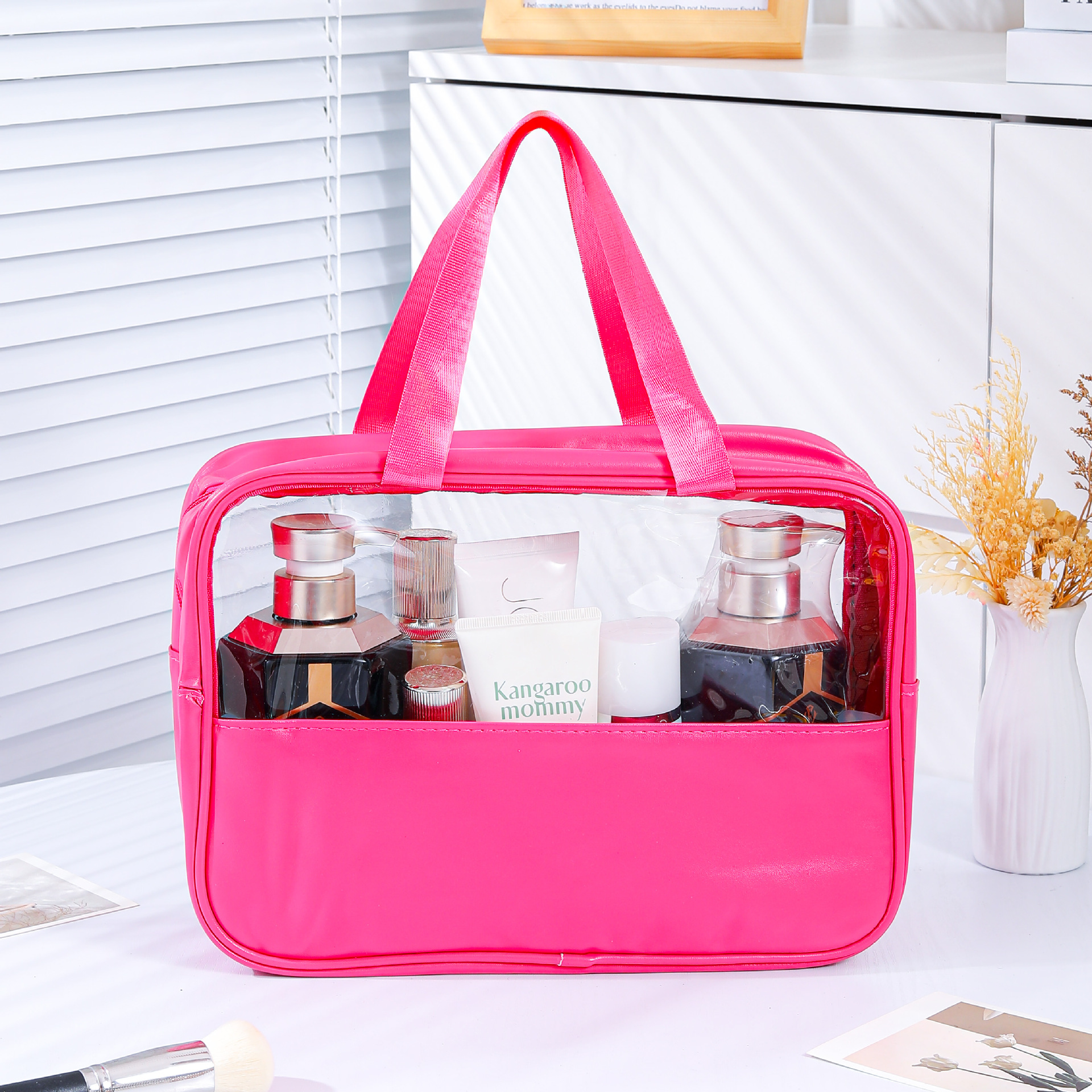 Bolsa de baño portátil de alta calidad, baño portátil, natación, playa, viaje, bolsa de almacenamiento de artículos de higiene y maquillaje de gran capacidad