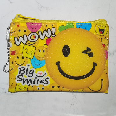 创意女生方形拉链卡通零钱包硬币钥匙收纳数据线耳机小杂物收纳包