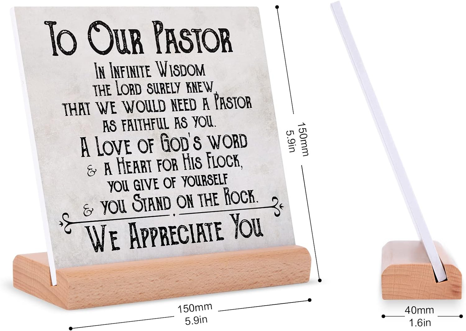 Transfronterizo TEMU Amazon maitong acrílico base de madera maciza cuadrado borde redondo doble ranura decoración del hogar