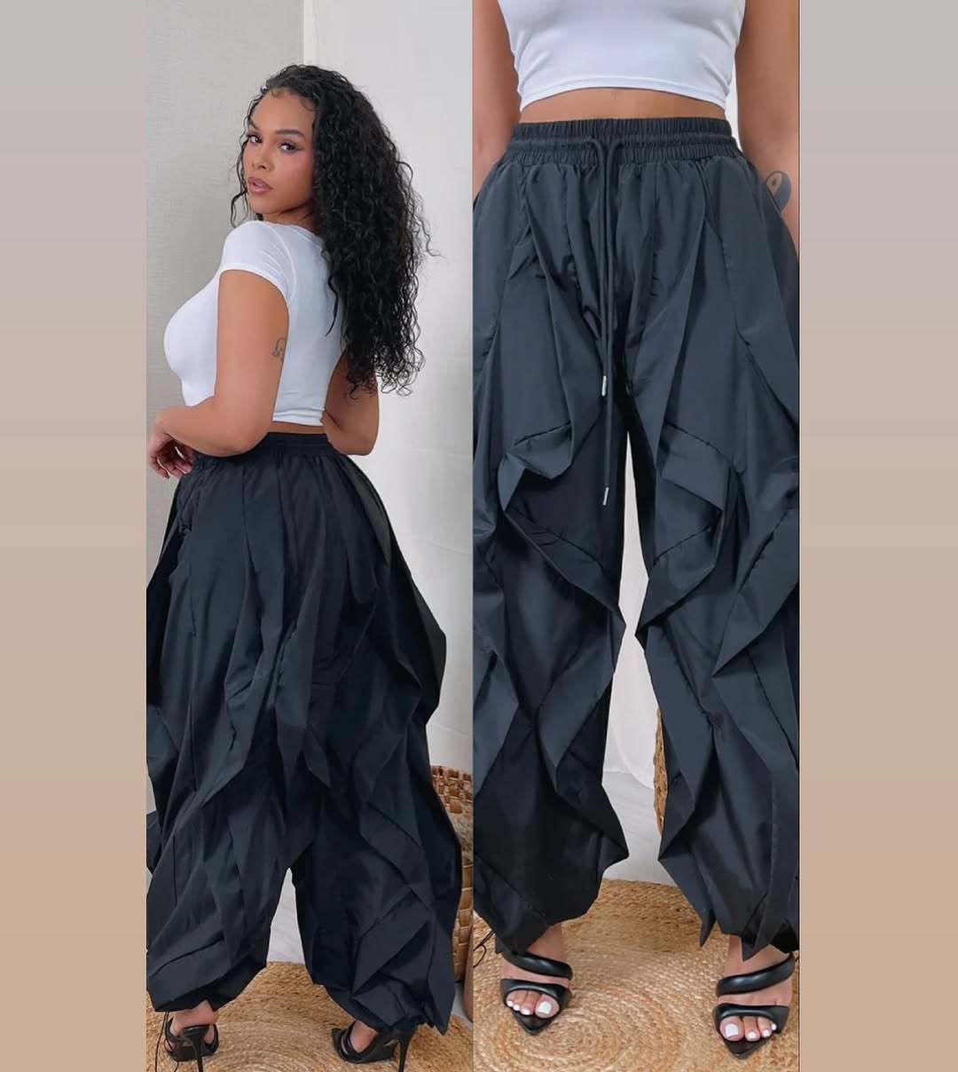 Women's Clothing Elegant Commuter Workwear Style Lace Bloomers Leggings Stitching Design Women's Bottoms For Formal & Casual_ecoleips.com