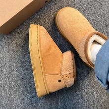 复古厚底雪地靴女款2025冬季新款简约加绒加厚东北棉鞋保暖面包鞋