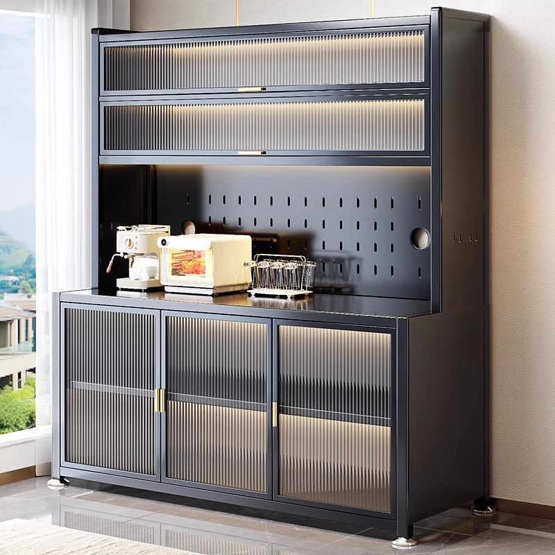 Kitchen Storage Rack, Floor-Standing Multi-Layer Storage Cabinet, Multi-Functional Wall-Mounted Integrated Dining Side Storage Cabinet, Bowl Cabinet, Storage Cabinet