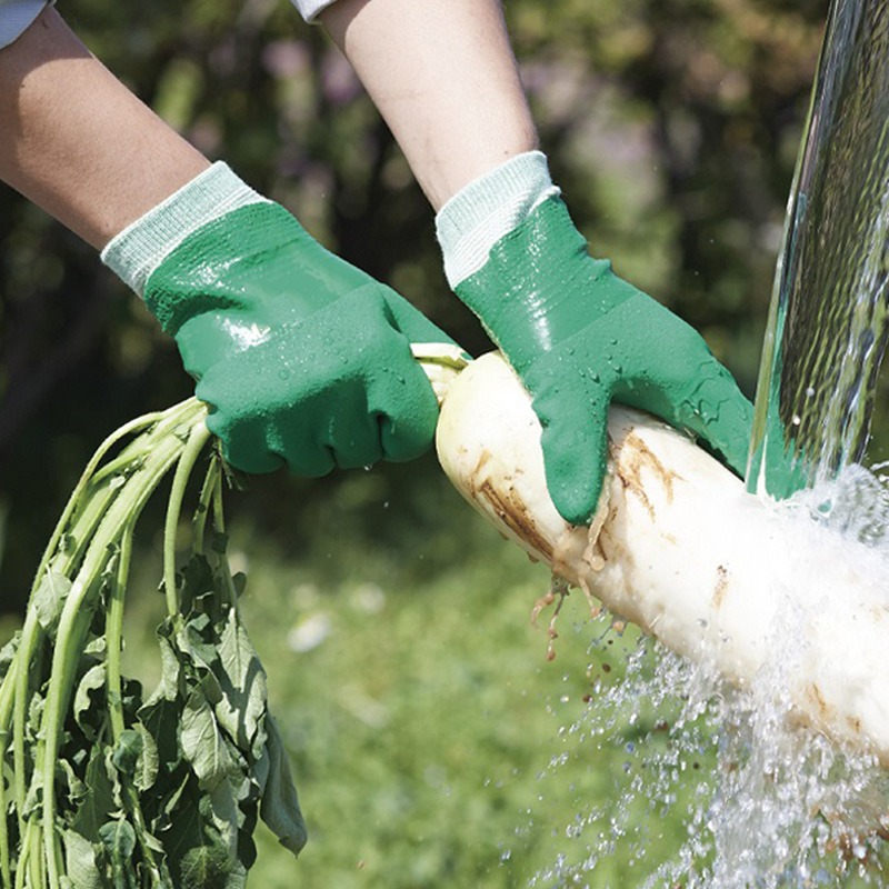 劳保手套防水杀鱼橡胶 PVC防滑耐磨防油耐酸碱工业工地园艺