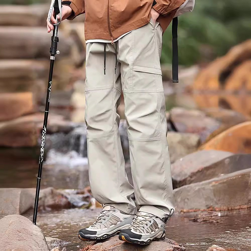 Men's Summer Jacket Pants 2025 New Spring and Autumn Outdoor Windproof and Waterproof Sports Mountaineering Paratrooper Work Pants